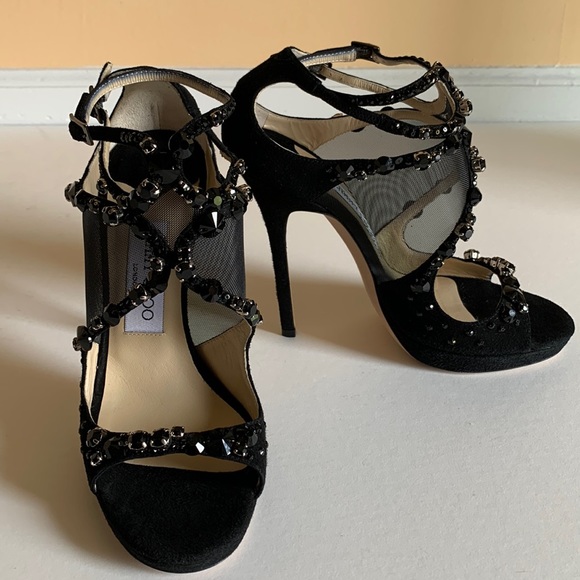 Super Rare Jimmy Choo Viola Crystals Sandals - Picture 3 of 16